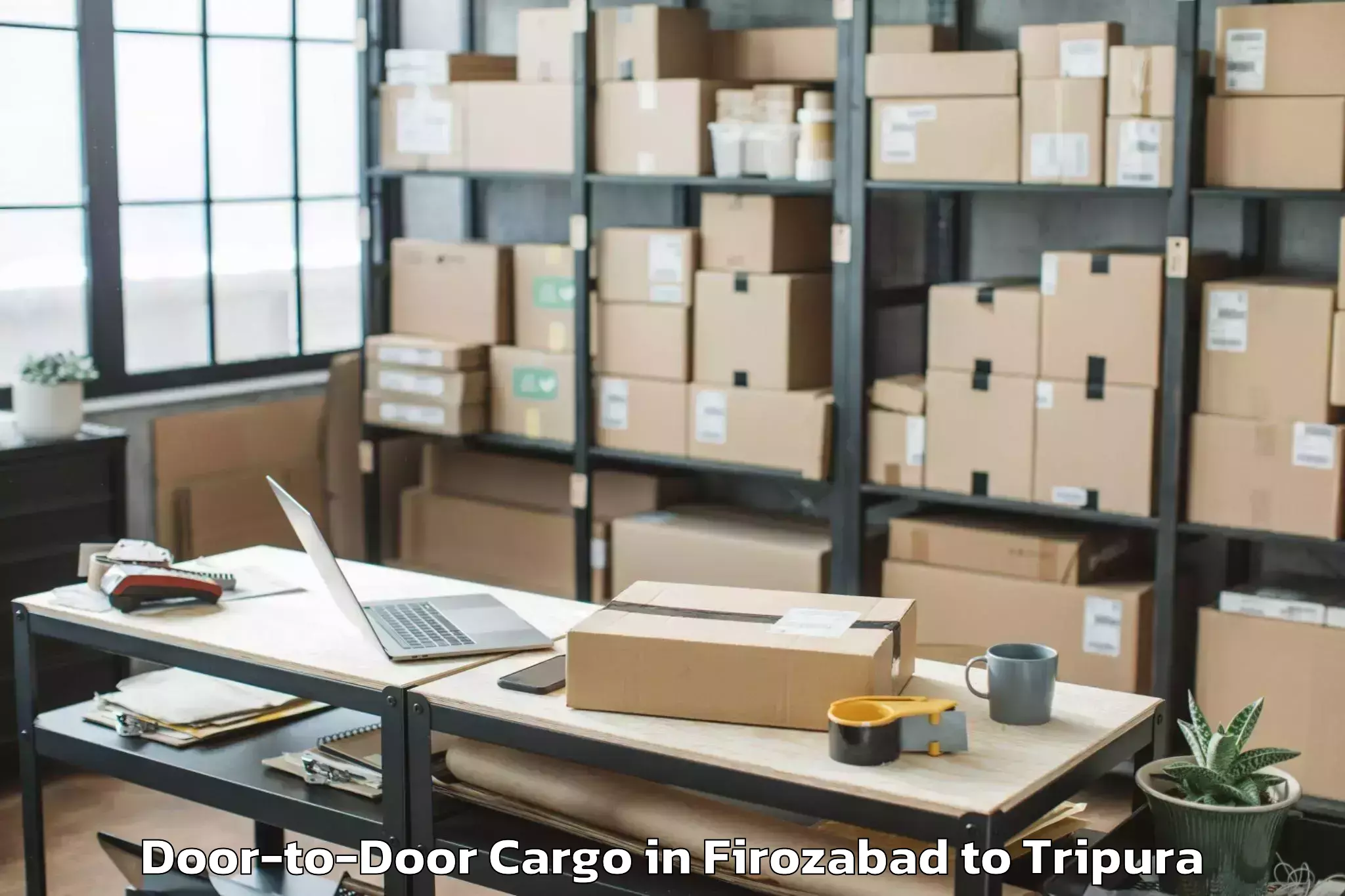 Book Firozabad to Gournagar Door To Door Cargo